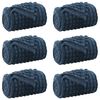 vidaXL Kastepledd 6 pcs Marinebl&aring; 270 x 240 cm Fleece