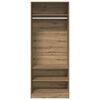 vidaXL Garderobe artisan eik 80x50x200 cm konstruert tre