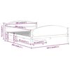 vidaXL Sengeramme med 2 skuffer honningbrun heltre furu 160x200 cm
