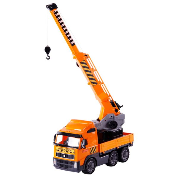 Polesie Wader Lastebilsett med kran 4 deler oransje&svart polypropylen