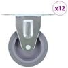 vidaXL Faste hjul 12 stk 75 mm