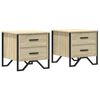 vidaXL Nattbord 2 stk sonoma eik 40x40x50 cm konstruert tre