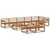 vidaXL Utend&oslash;rs sofa-sett 9 pcs Naturlig Solid akasietre
