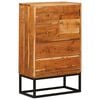 vidaXL Skap med skuffer Naturlig 55 x 30 x 90 cm Solid akasietre