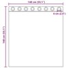 vidaXL Voilegardiner med grommets 2 stk brun 140x140 cm