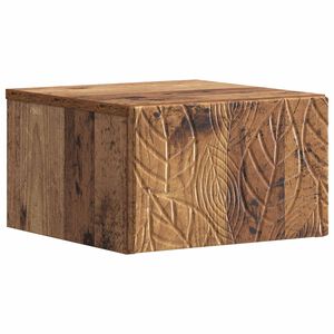 vidaXL Vegghengt Nattbord Gammelt tre 49 x 34,5 x 20 cm Konstruert tre