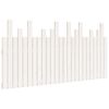 vidaXL Veggmontert sengegavl hvit 159,5x3x80 cm heltre furu