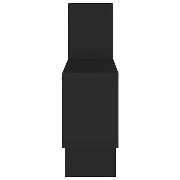 vidaXL Bilformet vegghylle svart 82x15x51 cm konstruert tre