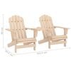 vidaXL Adirondack hagestoler med tebord heltre gran