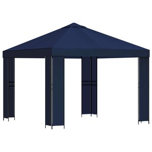 vidaXL Paviljong 3 x 3 m Bl&aring; Polyester og st&aring;l 190 gsm