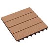 vidaXL Terrasseflis 11 stk. teak 30 x 30 cm WPC