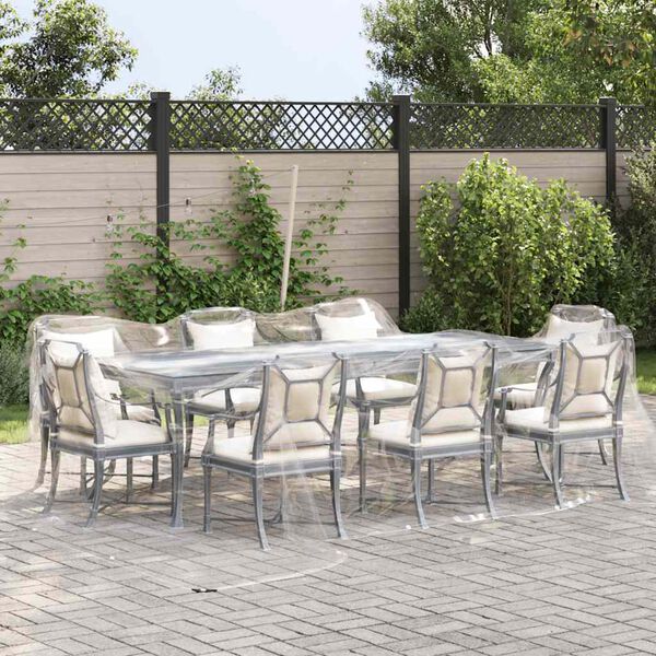 vidaXL Klar presenning med maljer 4x4 m PVC