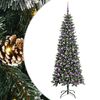 vidaXL Kunstig juletre Gr&oslash;nn 210 cm PVC, plast og st&aring;l
