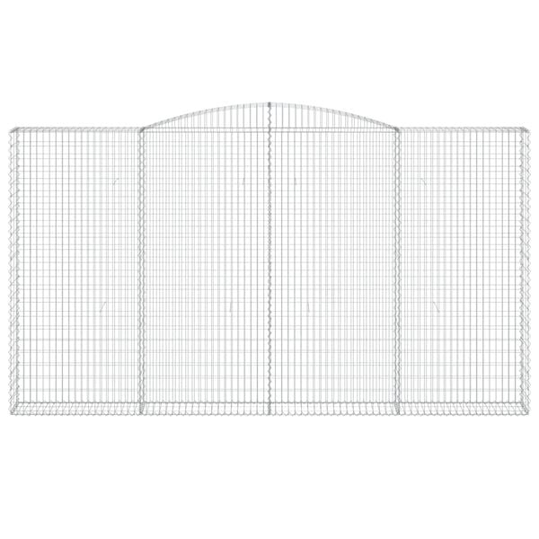 vidaXL Gabionkurver buede 9 stk 400x30x220/240 cm galvanisert jern