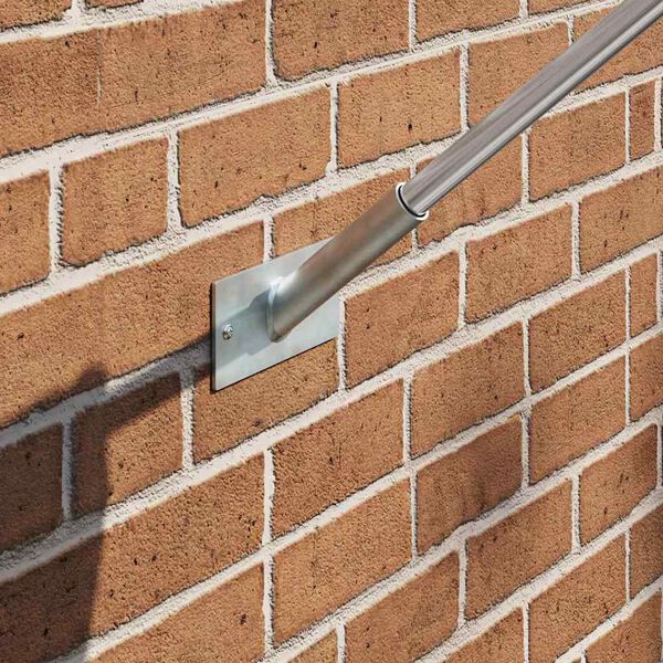 vidaXL Flagg Poli Holde sølv 10.5 x 7.5 x 0.2 cm Stål