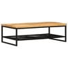 vidaXL Kaffebord Brun og svart 110 x 55 x 35 cm Massiv mango tre