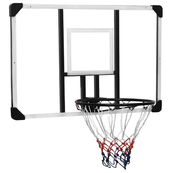 vidaXL Basketballplate gjennomsiktig 106x69x3 cm polyeten