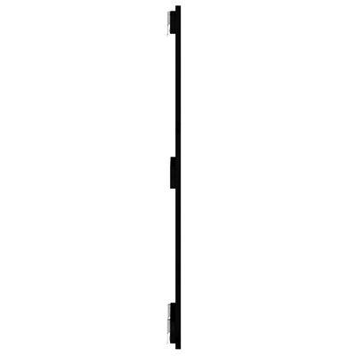 vidaXL Veggmontert sengegavl svart 82,5x3x90 cm heltre furu