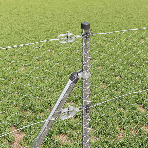 vidaXL Gjerdep&aring;le s&oslash;lv 10 x 0,6 m (36 mm mesh) St&aring;l