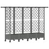 vidaXL Hevet Bed med Trellis og Tak Lysegr&aring; 202,5 x 40 x 127 cm PP