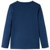 T-skjorte for barn med lange ermer marinebl&aring; 128
