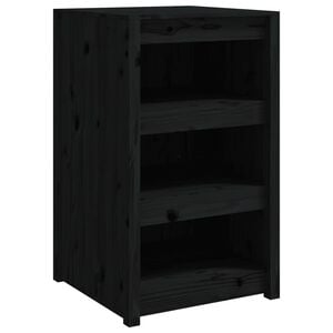 vidaXL Utekj&oslash;kkenskap MEPPEL svart 55x55x92 cm heltre furu