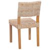 vidaXL 2 pcs Naturlig 45 x 55 x 84 cm Kubu Rattan