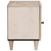 vidaXL Nattbordskap Beige 40 x 33 x 46 cm Massivt akasietre