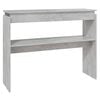 vidaXL Konsollbord betonggr&aring; 102x30x80 cm konstruert tre
