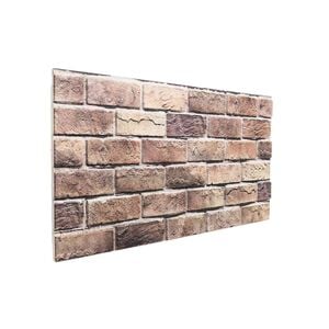 vidaXL Veggpaneler 10 stk. 100 x 50 cm Brun og Gr&aring; EPS Skum