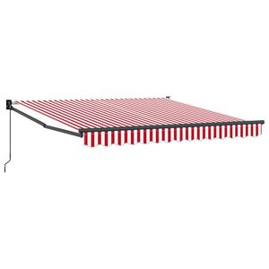 vidaXL Innvendbar Markise R&oslash;d og Hvit 300 x 250 cm