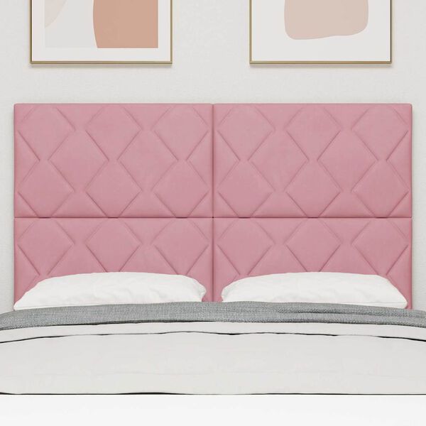 vidaXL Hodegavl med hodegjerde Rosa 160 cm Fløyel