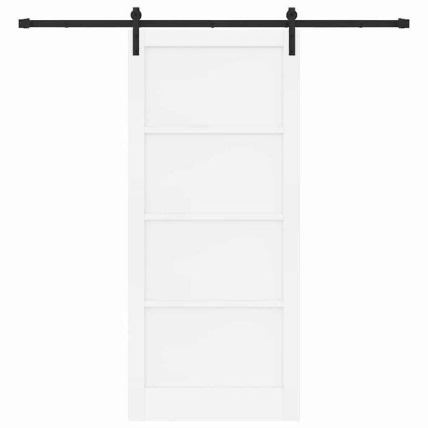 vidaXL Skyved&oslash;r Hvit 93 x 211 cm Massiv furu