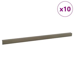 vidaXL Trappeneser 10 stk. champagne 67 x 3.5 x 3 cm Aluminium
