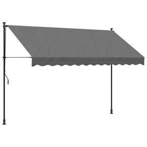 vidaXL Uttrekkbar markise antrasitt 300x150 cm stoff og st&aring;l