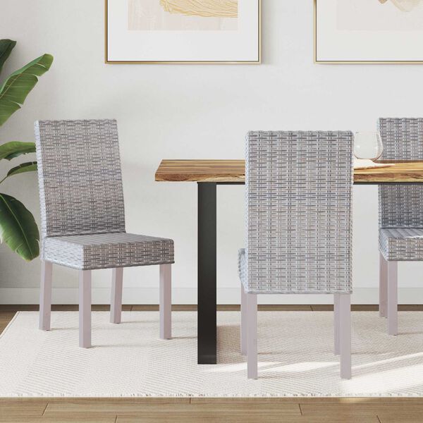 vidaXL Spisestuestol 2 pcs Hvitvask 45 x 54 x 93 cm Massiv Mahogni Tre