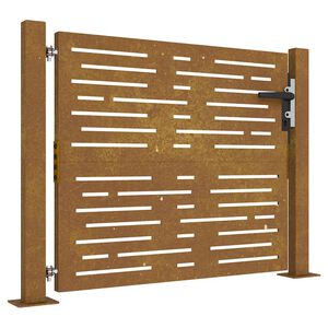 vidaXL Hageport 100x75 cm cortenst&aring;l firkantet design