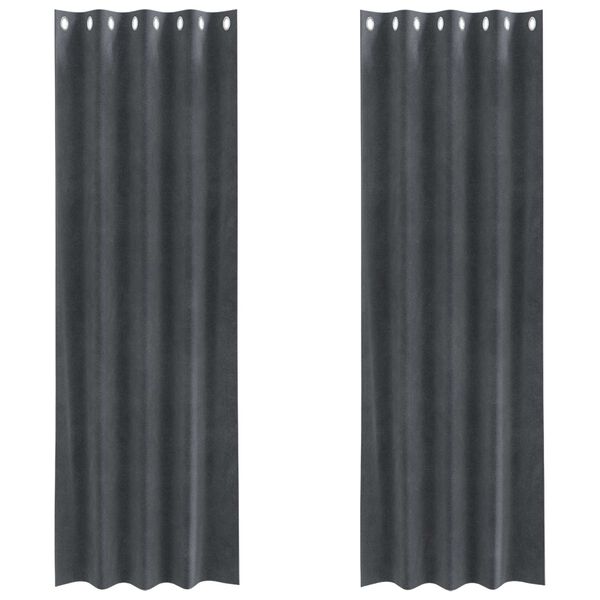 vidaXL Blendingsgardiner 2 pcs Lysegr&aring; 140 x 225 cm Fl&oslash;yel