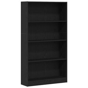 vidaXL Bokhylle svart eik 80x24x143 cm konstruert tre