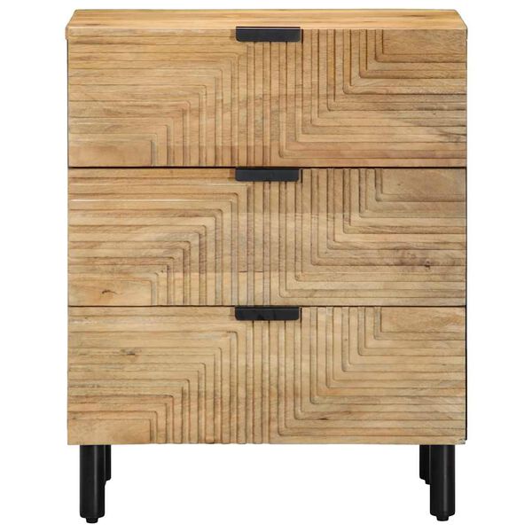 vidaXL Nattbord brun 50x33x60 cm heltre mango