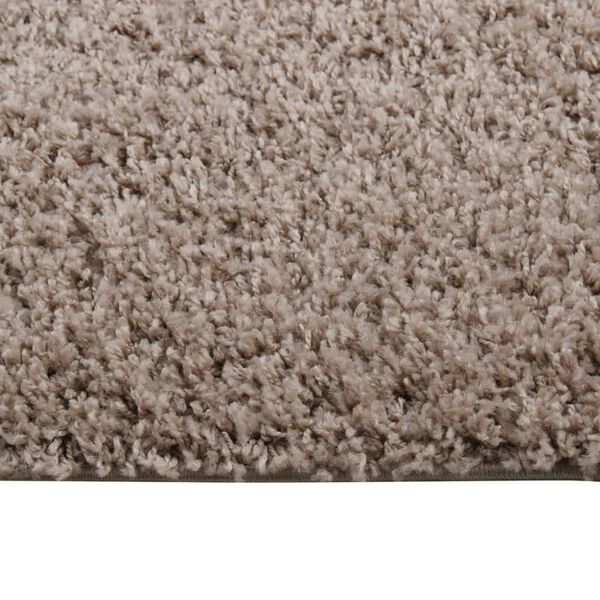 vidaXL Flossteppe med lang luv beige 80x150 cm