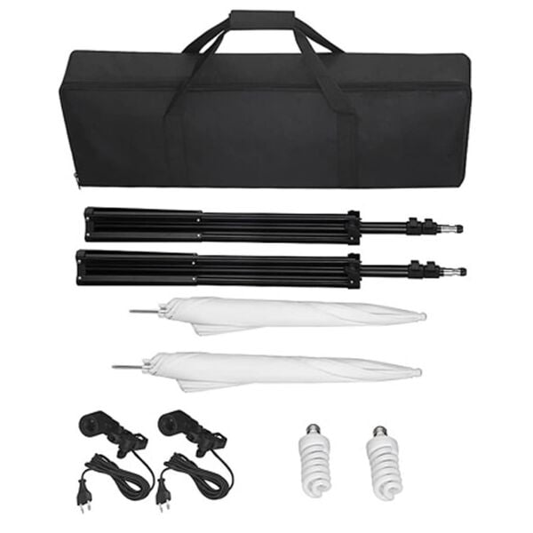 vidaXL Studiosett gr&oslash;nt bakteppe 600x300 cm og lys