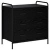 vidaXL Skuffeskap Svart eik 70 x 39,5 x 71 cm Konstruert tre