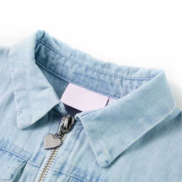 Onesie for barn med korte ermer myk bl&aring; 116