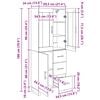 vidaXL H&oslash;yskap med skuff 2 pcs Artisan Eik Sponplater og glass