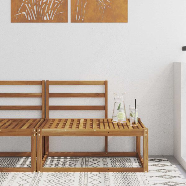 vidaXL Utend&oslash;rs End Sofagruppe Naturlig 91 x 63 x 73 cm