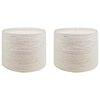 vidaXL Jute Tau 2 stk. 20 mm 100 m Hvit 100% Tossa jute