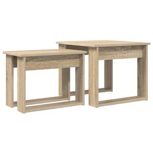 vidaXL Kaffebord Sett 2 stk. Sonoma eik 50 x 52 x 42 cm Konstruert tre