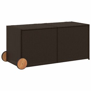 vidaXL Putekasse med hjul brun 283L cm polyrotting