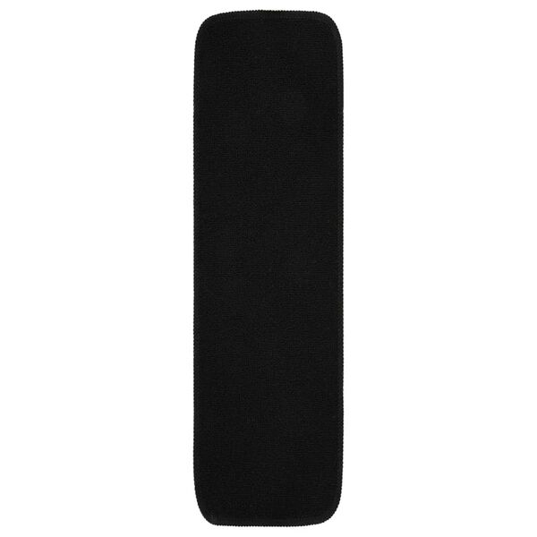 vidaXL Sklisikre trappematter 15 stk 75x20 cm svart rektangulær